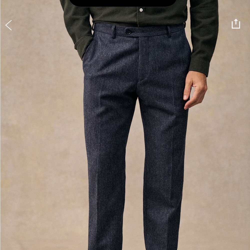 Brand new! Octobre Carl Trousers Tweed Flecked Blue - Size 32